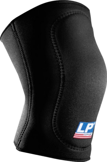 LP SUPPORT 運動防護系列 吸震防護墊膝護套 707, 黑色, 1盒