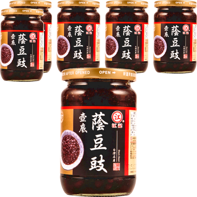 江記壺底蔭豆豉 台灣名產, 360g, 6罐