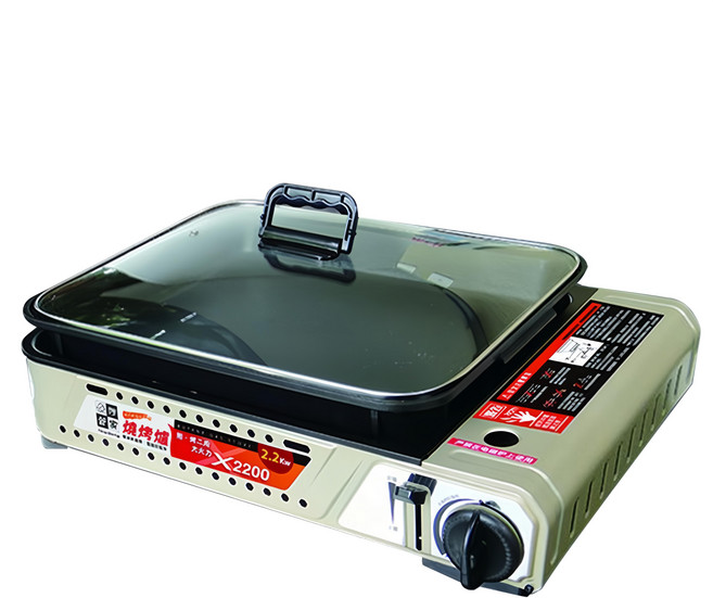 HouseKeeper 妙管家 瓦斯煎烤爐 X2200 烤盤 + 卡式爐, 1組