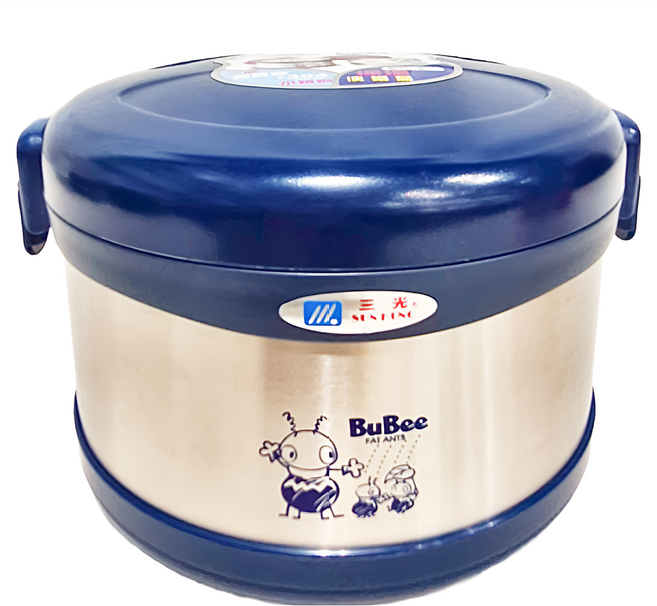 BuBee 小蟻布比 三光牌 二層高真空不銹鋼便當盒 0.95L, 顏色隨機, 1個