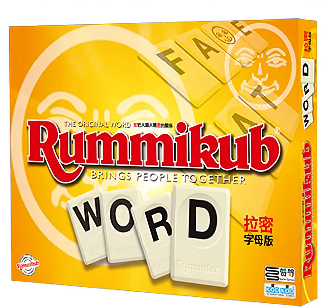 Rummikub 拉密 英文字彙牌, 1盒, 多色