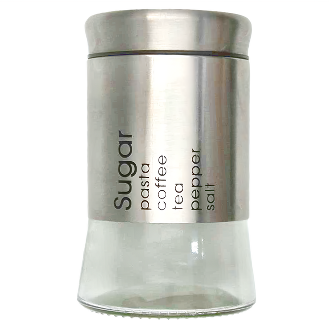 優得 英倫玻璃罐 美觀 耐用 防潮 玻璃瓶身結合不銹鋼造型優雅, 600ml, 1罐