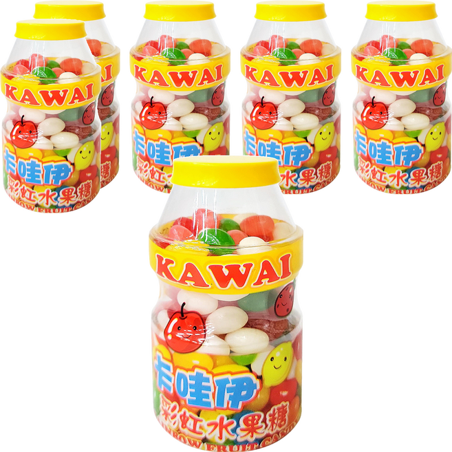 Chiao-E 巧益 卡哇伊彩虹水果糖, 130g, 6瓶