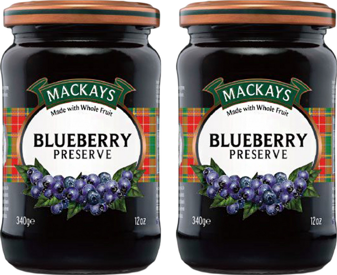 MACKAYS 梅凱 蘇格蘭梅凱藍莓果醬, 340g, 2罐