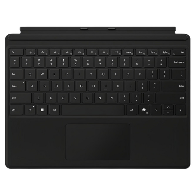 Microsoft 微軟 專業鍵盤蓋 支援CoPilot按鍵 Surface Pro 11/9/8/X適用, 石墨黑, EP2-00440, 薄膜