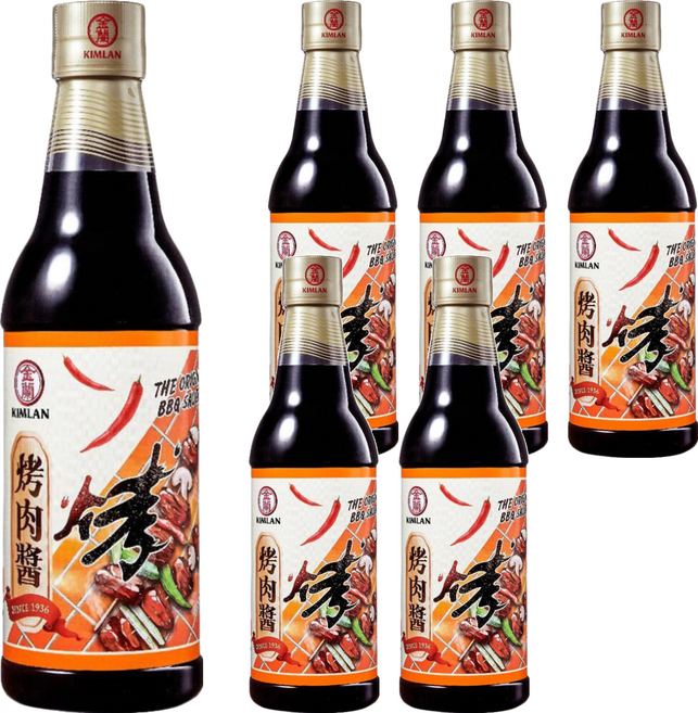 KIMLAN 金蘭 辣味烤肉醬, 590ml, 6瓶