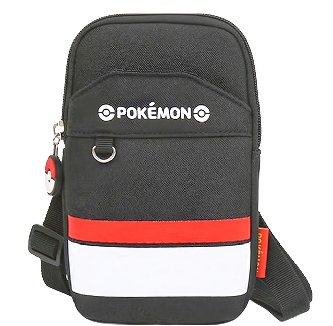 PoKeMoN 寶可夢 兒童用手機斜背包, 黑色