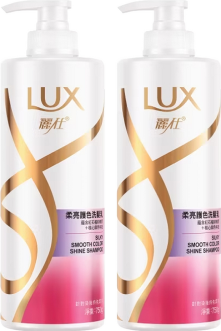 LUX 麗仕 柔亮護色洗髮乳, 750g, 2瓶