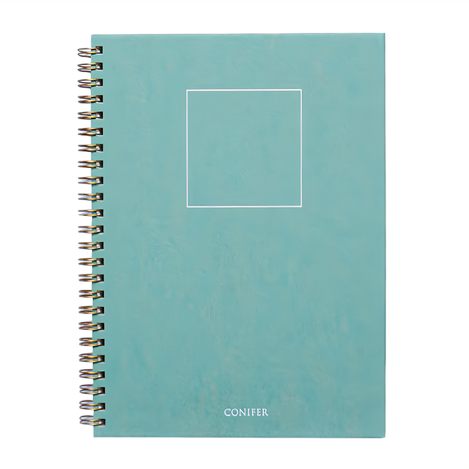 conifer 綠的事務 16K 禪Zen 線圈空白筆記 簡約封面 多格式內頁 活頁線圈設計, 綠礬, 1本