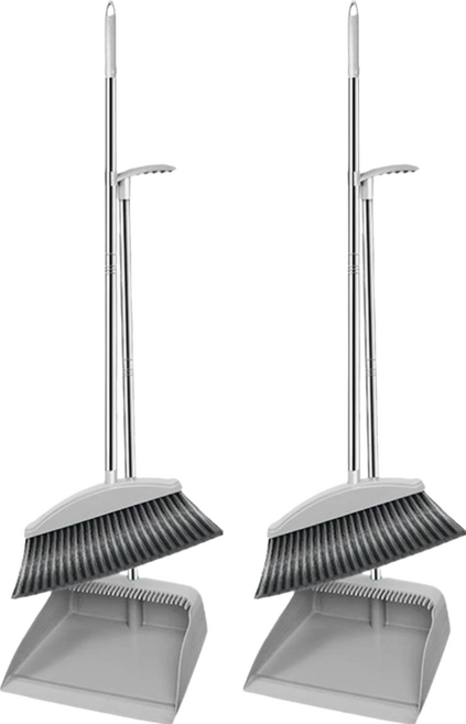 掃把畚箕組合 一般款 掃把84 x 28cm + 畚箕24 x 23 x 72cm, 2組, 灰色