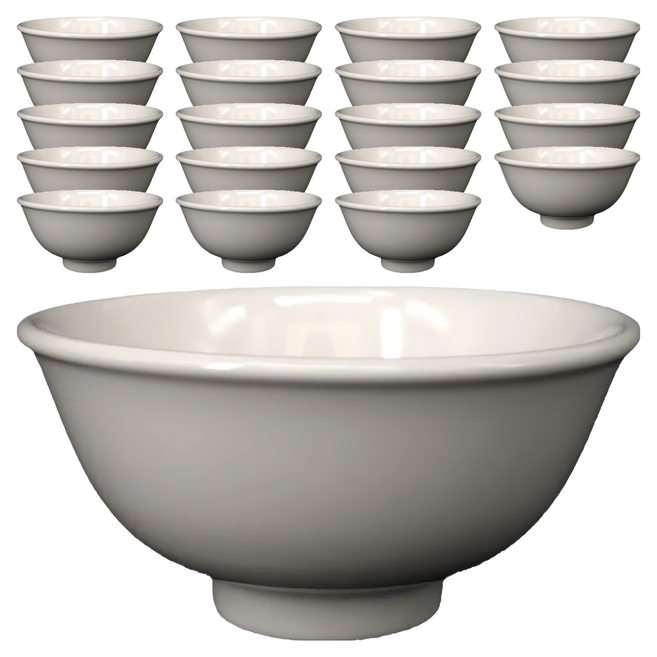 TATUNG 大同磁器 飯碗 3.6寸 20個, 1組, 反口 白色