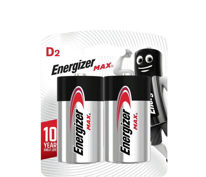 Energizer 勁量 鹼性電池1號, 2顆, 1組