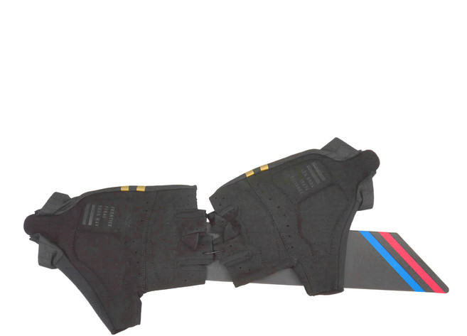 Frontier Trends Mitts 型格半指手套, 黑色 + 金色, 1雙