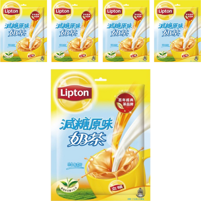 Lipton 立頓 減糖原味奶茶, 17g, 20包, 5袋