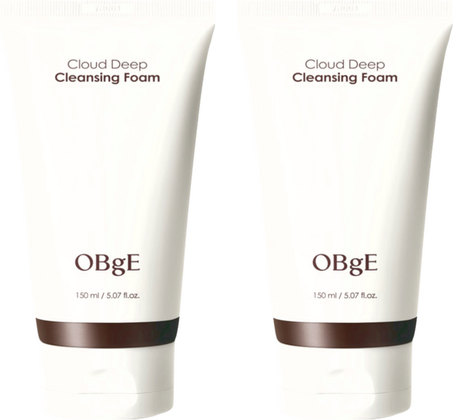 OBgE 台灣公司貨 煥彩保濕深層清潔洗面乳, 2條, 150ml