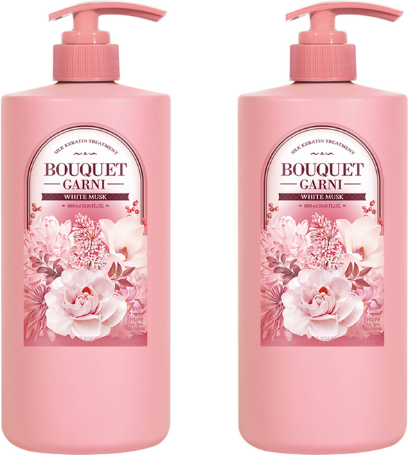BOUQUET GARNI 絲滑角蛋白護髮素 白麝香, 1L, 2瓶
