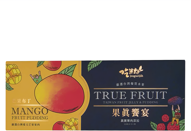 吃果籽 果真饗宴芒果布丁禮盒 3個, 110g, 1盒