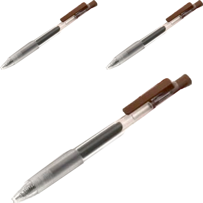KaCO 速乾彩虹中性筆 0.5mm, 咖啡色, 3支
