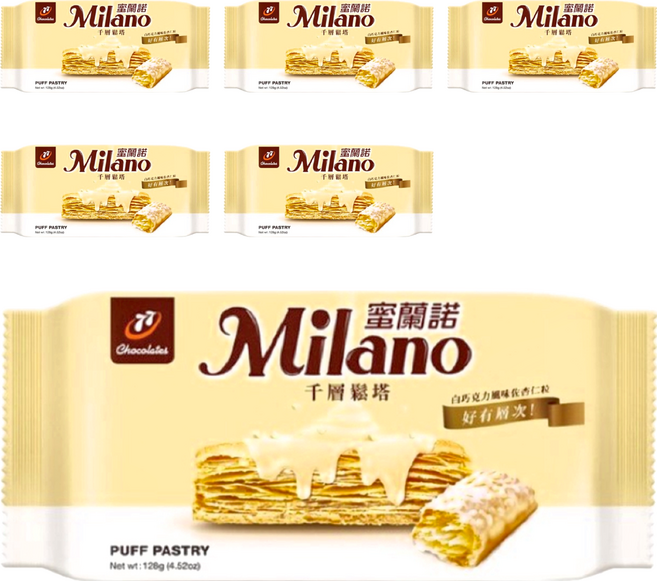 77 Milano 蜜蘭諾 千層鬆塔 8入, 128g, 6袋