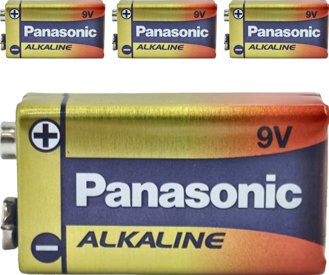 Panasonic 台灣公司貨 鹼性電池 9V, 4個, 1入