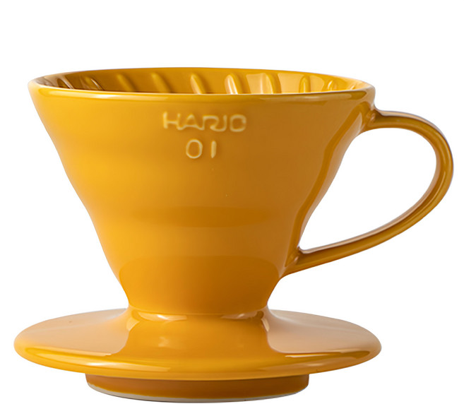 HARIO 好璃奧 V60 01 彩虹磁石濾杯 蜜柑橘, 1個, 磁石濾杯, 1~2杯