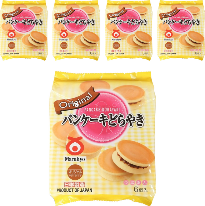 Marukyo 丸京 銅鑼燒 原味紅豆 日本製造 6個入, 324g, 5包