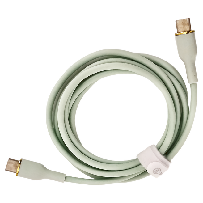 biaze 畢亞茲 PD60W Type-C-Type-C 液態矽膠快充傳輸線, 1.5m, 綠色, 1條