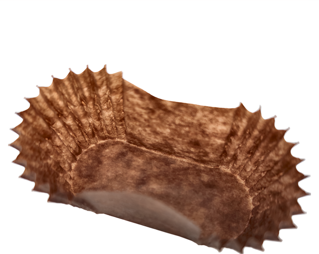 Ideal Wrapping 毅典 橢圓蛋糕烘焙紙杯 咖啡色 600入 65mmx30mmx30mm, 1包