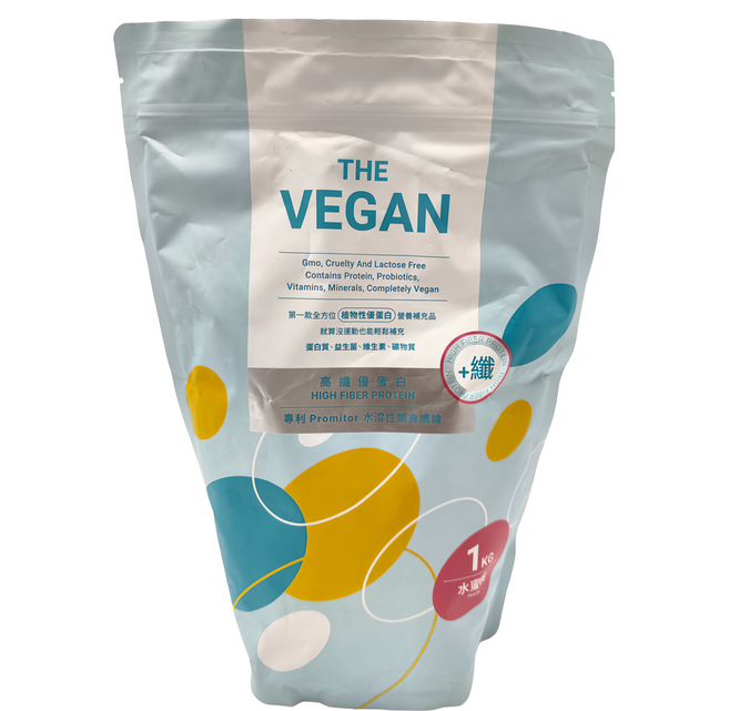 THE VEGAN 樂維根 優纖植物高纖優蛋白 水蜜桃, 1kg, 1包