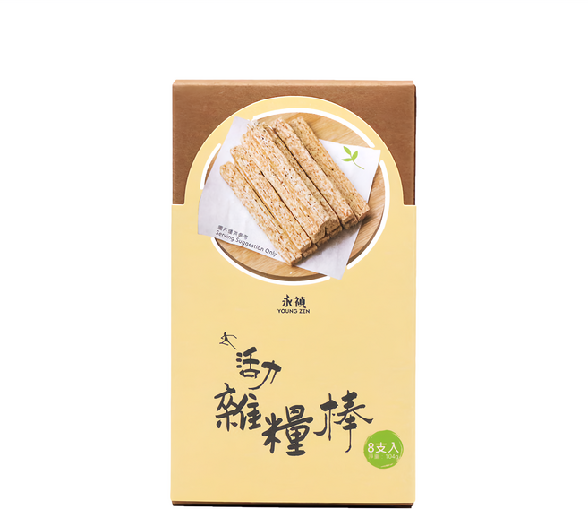 永禎 活力雜糧棒 糙米牛奶, 104g, 1盒