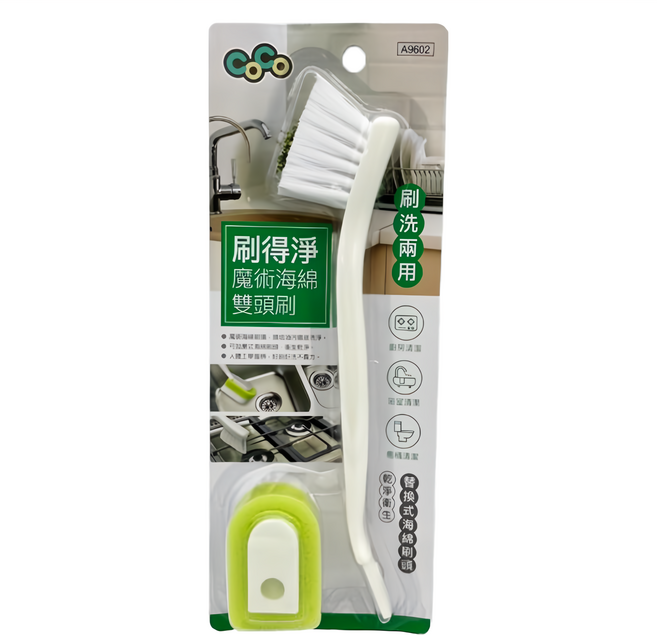金獎 CoCo 百貨King 刷得淨魔術海綿雙頭刷, 白色, 3支