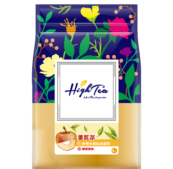 High Tea 伂橙 果乾茶 熱帶水果紅烏龍茶包 + 蘋果乾, 6.5g, 8包, 1袋