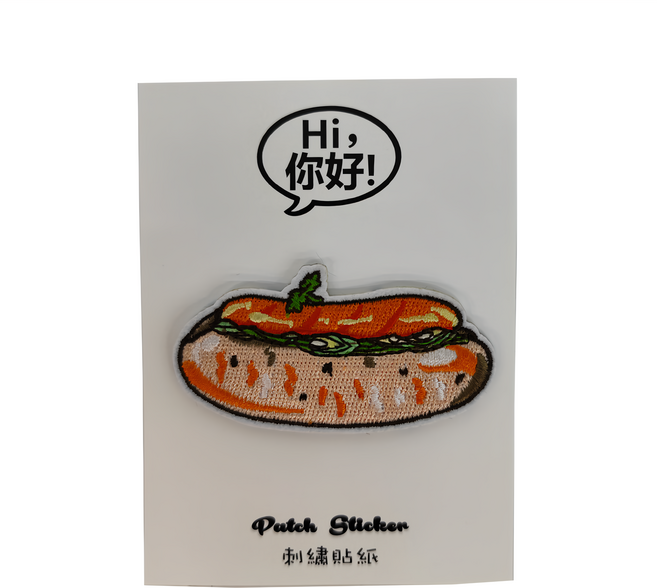 Hi 你好 刺繡貼紙, 大腸包小腸, 1張