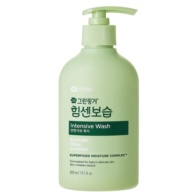 GREEN FINGER 綠手指 高保濕沐浴乳 300ml 含酪梨、橄欖、椰子, 1瓶