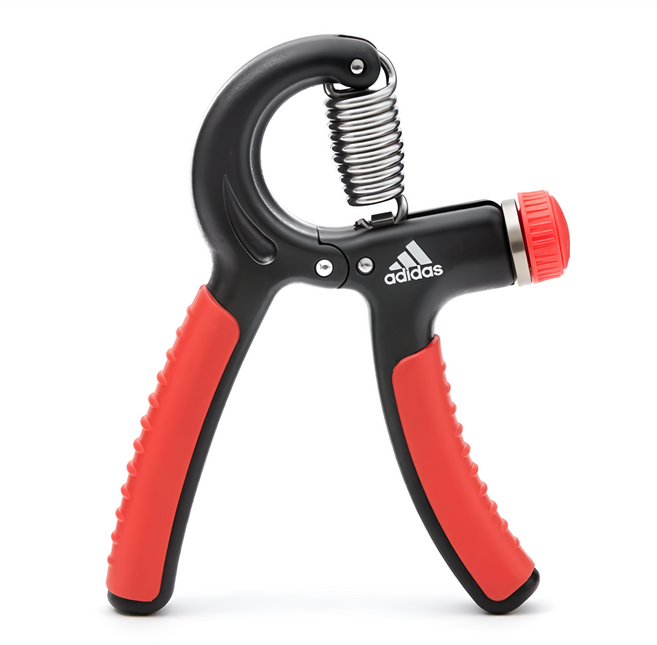 adidas 愛迪達 可調式訓練握力器 10~40kg, 黑色 + 紅色, 1個