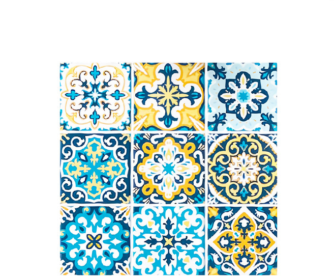 TROMSO 西班牙復古花磚陶瓷隔熱墊, S13, 1個