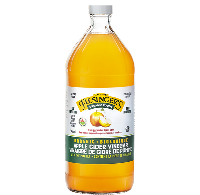 FILSINGERS 有機未過濾蘋果醋 天然發酵製成 無人工添加糖 化學添加劑, 945ml, 1瓶