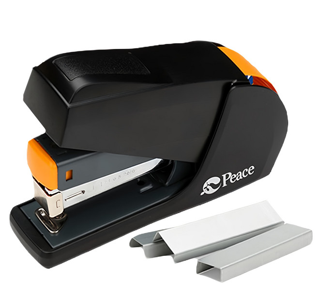 Peace Korea 便利釘書機 100 + 訂書針 2盒, 黑色, 1組