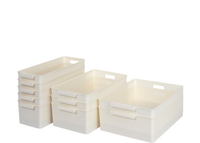 BELLA HOUSE 儲藏櫃收納盒 增加收納空間 多種規格自由組合, 象牙白色, 1組