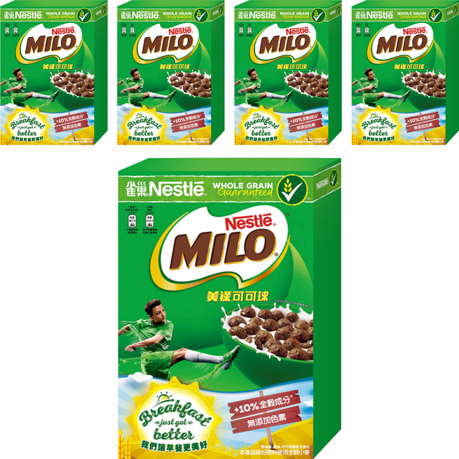 MILO 美祿 可可球早餐脆片, 170g, 5盒