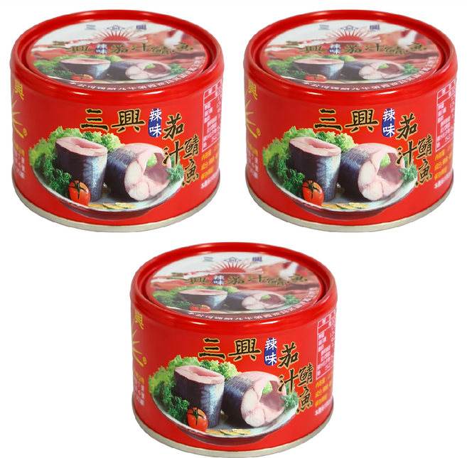 三興 平二號 辣味茄汁鯖魚 3罐, 690g, 1組
