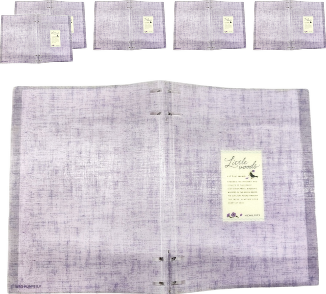 KOKUYO 國譽 LittleWoods 2 x 2收納活頁夾 B5 264 x 195 x 17mm, 紫色, 6個