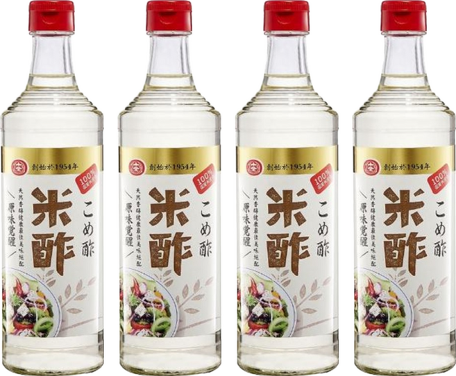 十全 米醋 100%台灣糯米釀製 口感濃郁渾厚, 300ml, 4瓶