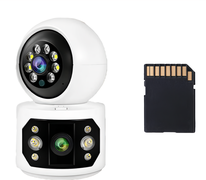DTAudio 聆翔 三畫面家用監視器 400萬像素 5G雙頻WiFi 含128GB記憶卡, 1組, IPC-B09B1