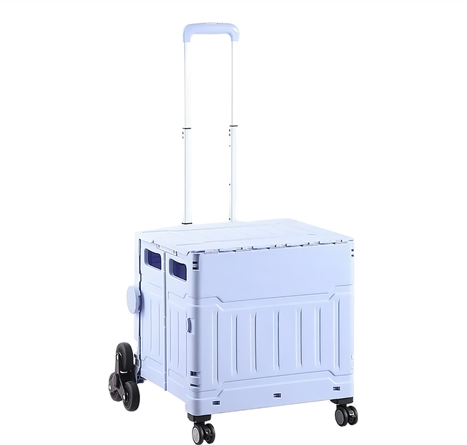 萬用折疊購物車 爬梯式 75L, 紫色, 1個