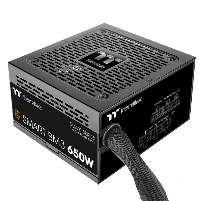 Thermaltake 曜越 Smart BM3 650W 銅牌半模組電源供應器 - 優質日系電解電容 扁平式半模組線材, 1個
