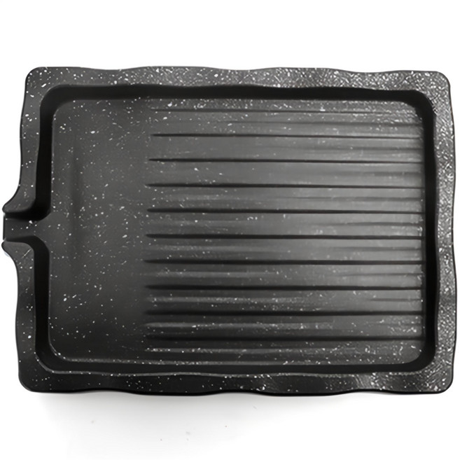 DUKHUNG 7mm鑄鐵長方形厚烤盤 小 33*24*4cm 1個, 33cm