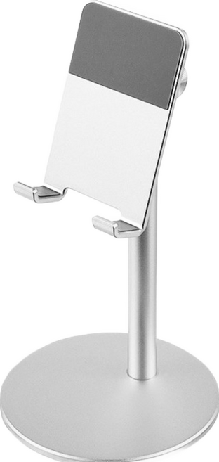 Home Planet 可調節金屬手機平板支架, 銀色, 1個