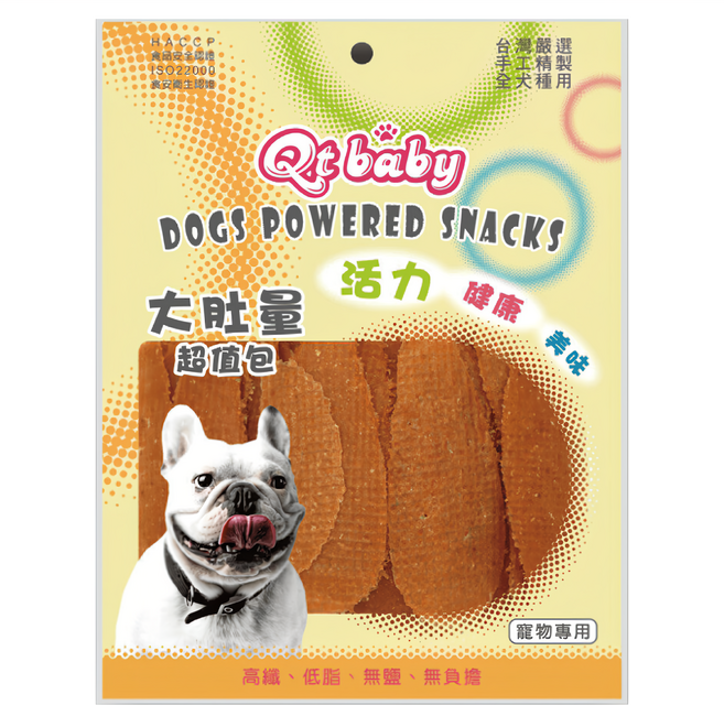 Qt baby 313大肚量 香軟薄片量販包 320g 狗零食, 雞胸肉, 1包