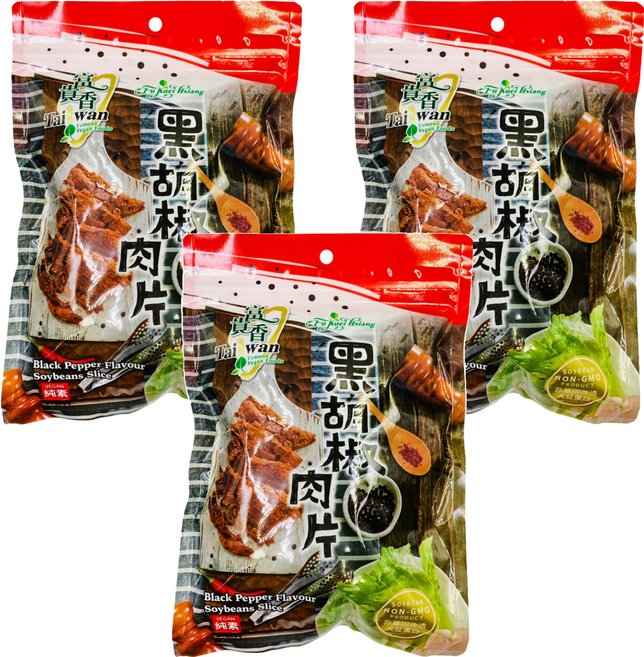 富貴香 黑胡椒素肉片 純素, 260g, 3包